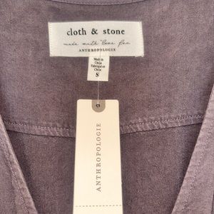 Anthropologie Cloth & Stone Flutter Sleeve Jumpsuit size Small